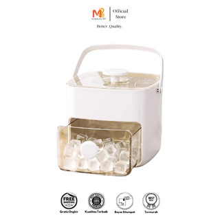 MARKAS88 Ice Cube Maker Alat Pembuat Es Batu Dengan Press Handle Cetakan Es Batu Higienis 48 Grid