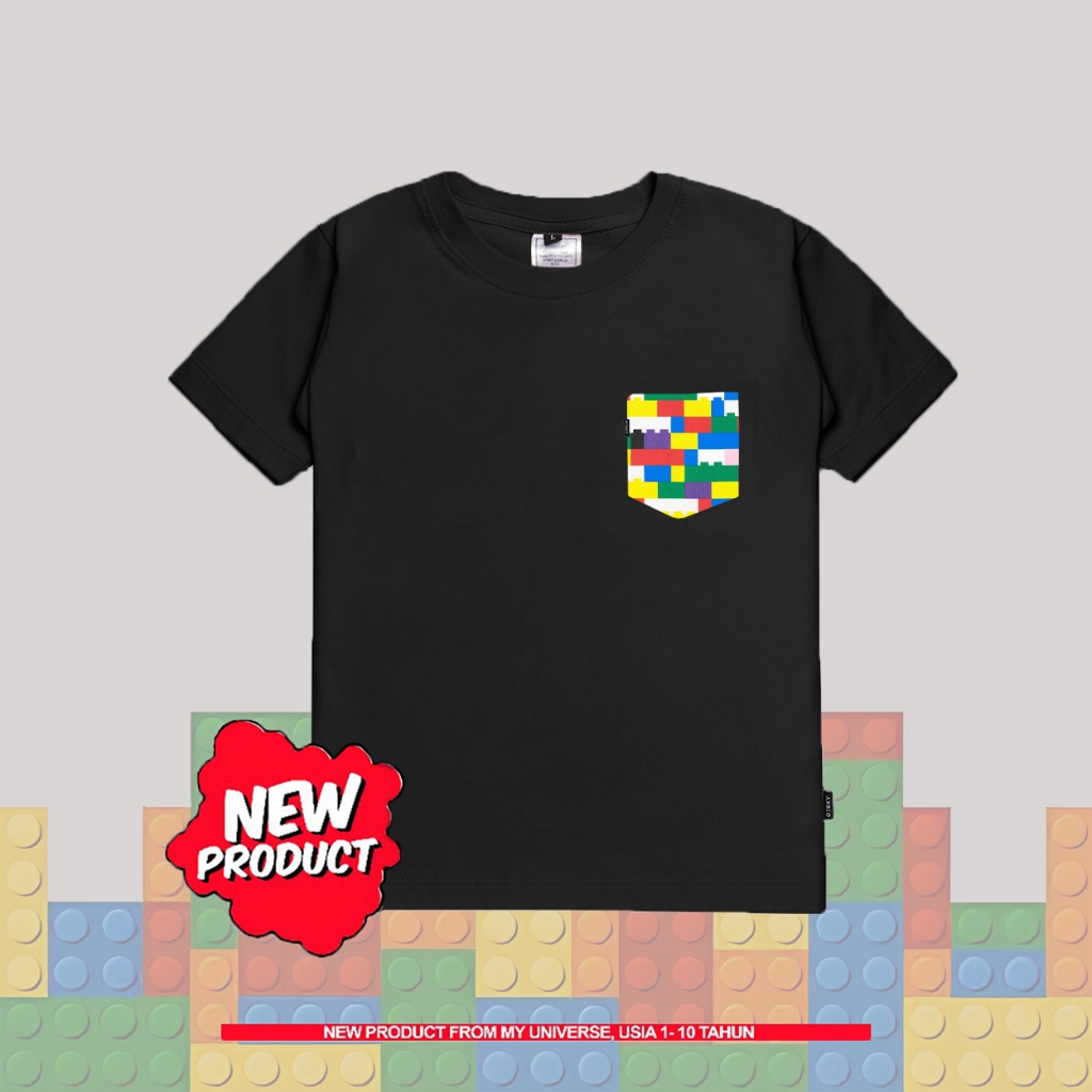 Otsky X My Universe เสื้อยืดเด็ก L*go Pocket X YK008 Cotton 30s (J11)