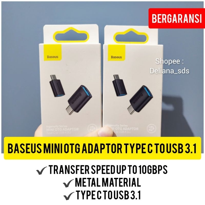 อะแดปเตอร์ Baseus Mini OTG Type C เป็น USB 3.1 อย่างเป็นทางการรับประกัน 1 ปี OTG Baseus Type C OTG B