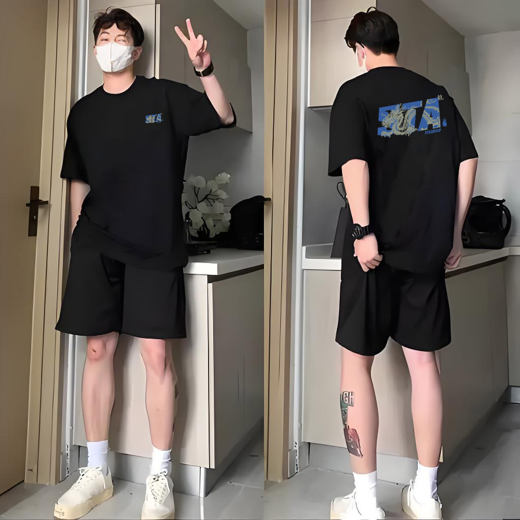 Katun Sta 210gsm 100% Heavyweight cotton เสื้อยืดขนาดใหญ่ผู้ชาย Life เสื้อยืดอินเทรนด์ Batik แฟชั่น 