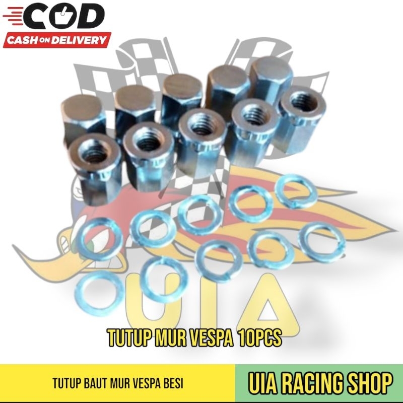 Vespa Tubeless TRG Wheel Nuts and Bolts One Set 10 ชิ้น