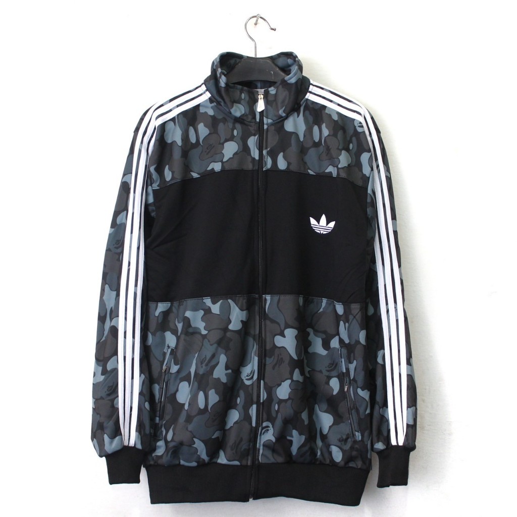 ADIDAS X BAPE LOTTO JACKET PREMIUM TRECKTOP UNISEX JACKET สําหรับผลิตภัณฑ์ DISTRO ผู้ชายและผู้หญิง