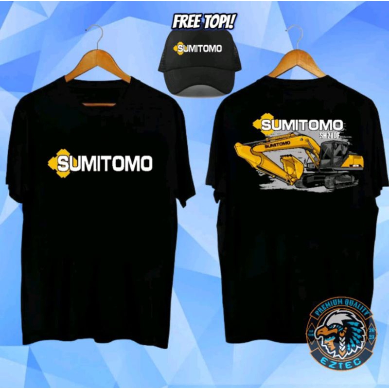 เสื้อยืดรถขุด Sumitomo SH210F พร้อมหมวกโบนัส