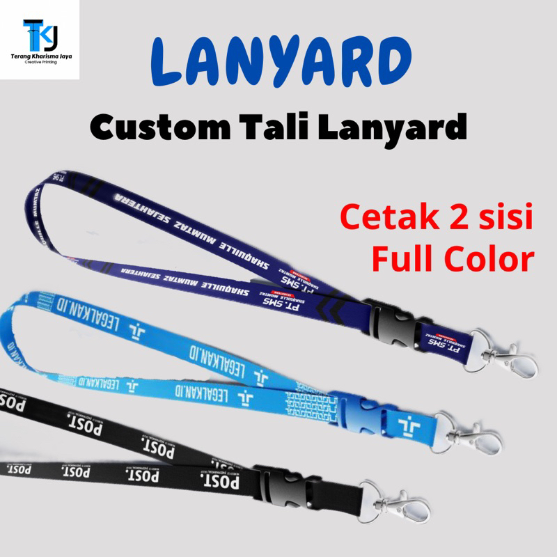 CUSTOM PRINTING LANYARD FULL PRINTING / ID CARD สามารถต่ออายุ NAME