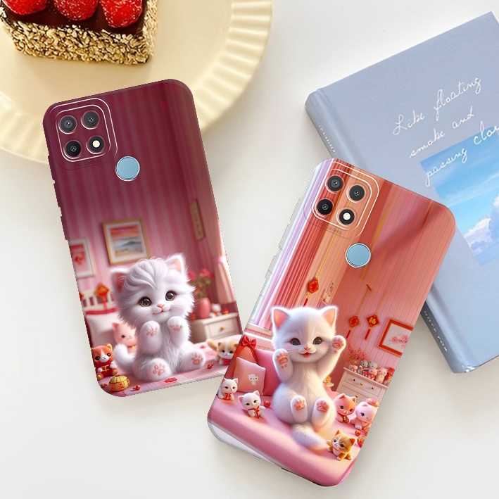 เคส Oppo A15/A15s/A35 พร้อม CUTE CAT Motif - เคส Procamera - ตัวป้องกัน HP - เคสสําหรับโทรศัพท์มือถื