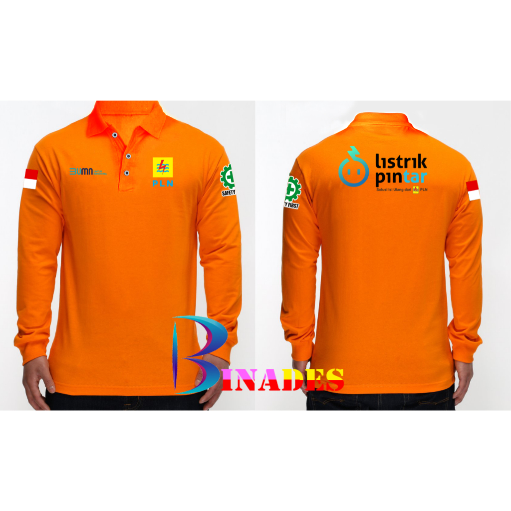 SELLING เสื้อยืดคอปก โลโก้ SMART ELECTRIC - BUMN, DIGITAL SCREEN PRINTING, DTF BINADES