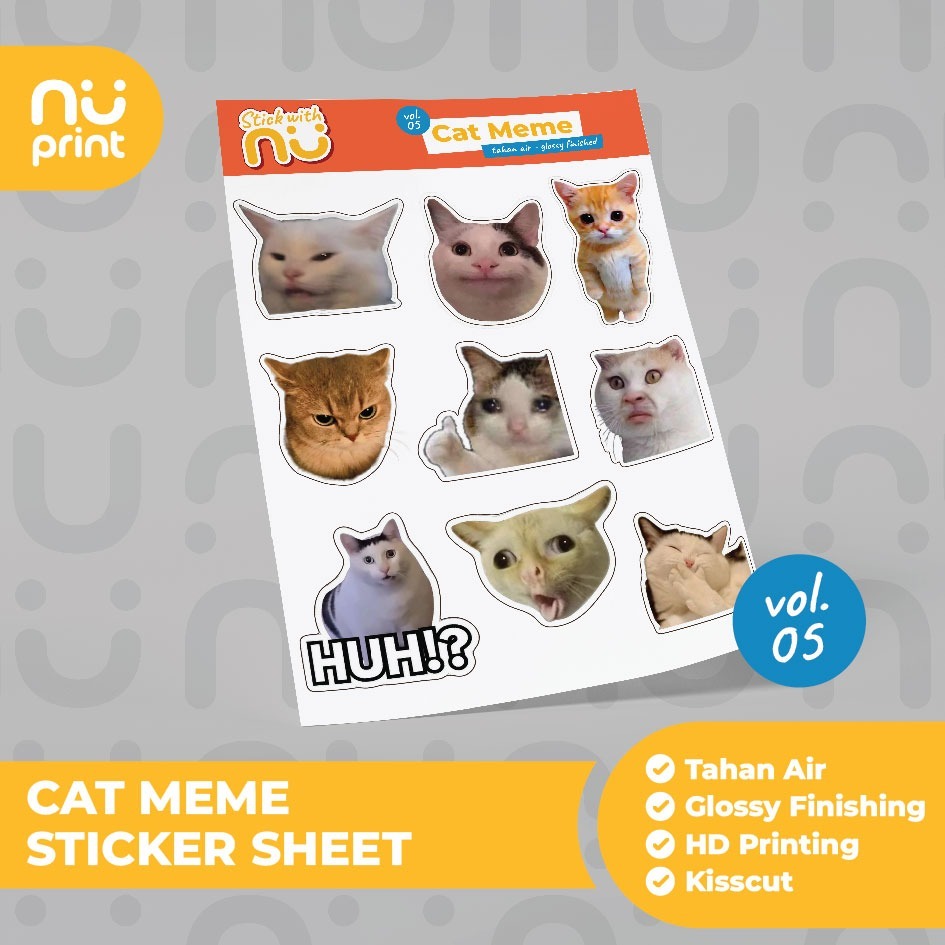 Kisscut Aesthetic Waterproof Meme Paint Sticker Sheet