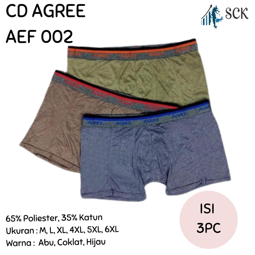 KATUN [Contents 3] AGREE AEF 002 Sporty Jumbo Mens Underwear M-6XL - AEF 02 Mens Sport Boxer Cotton 
