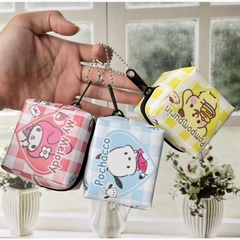 น่ารัก CHILDRENS COIN POUCH / VIRAL COIN POUCH / CUTE ZIPPER BOX COIN POUCH