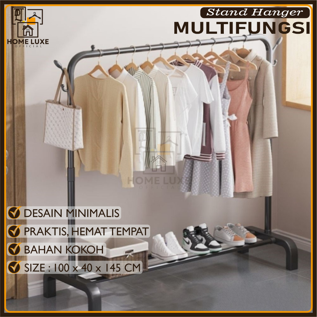 GANTUNDEELUXE Goal Rack Stand Hanger Goal Stand Hanger ไม้แขวนเสื้อแบบพกพาเดี่ยวประเภท DGYJ-4