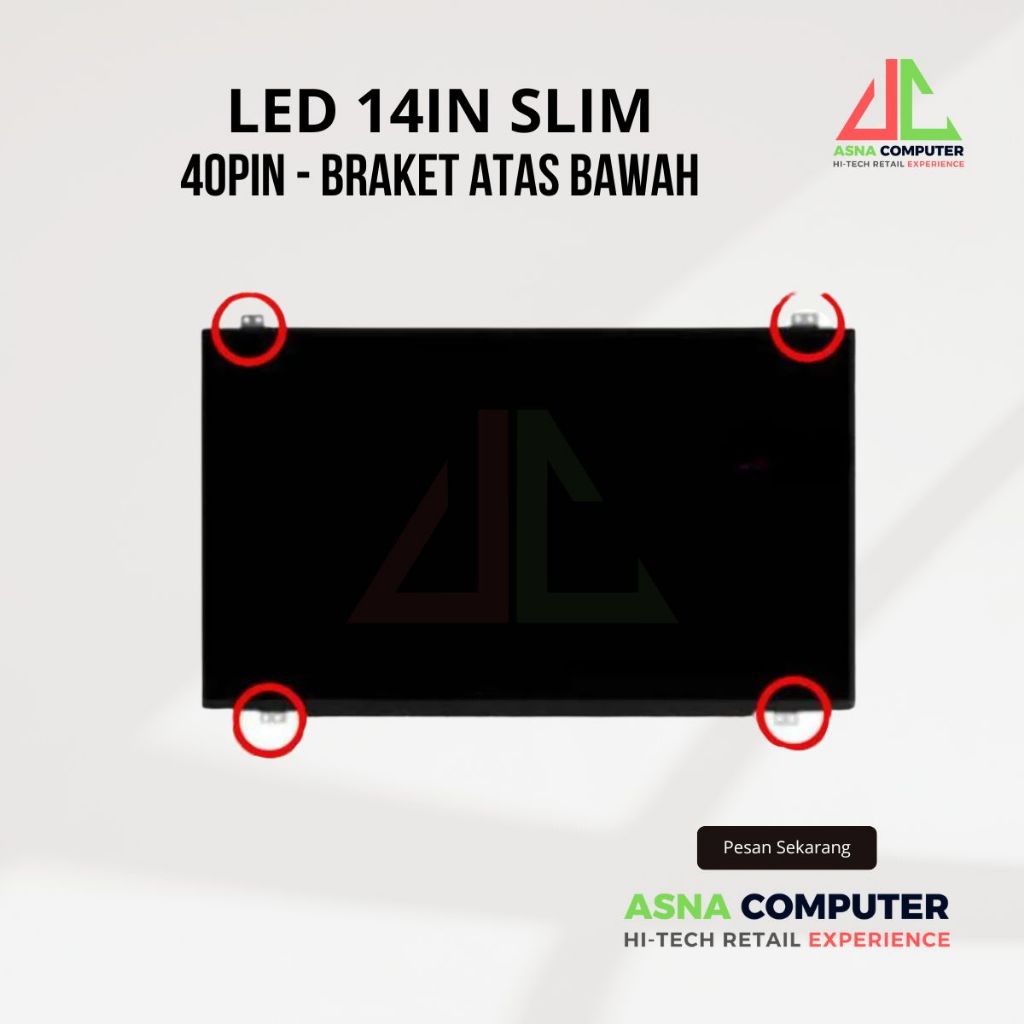 Layar แล็ปท็อป Led 14.0 นิ้ว Slim 40 Pin Acer Asus Toshiba Dell Lenovo หน้าจอ LCD