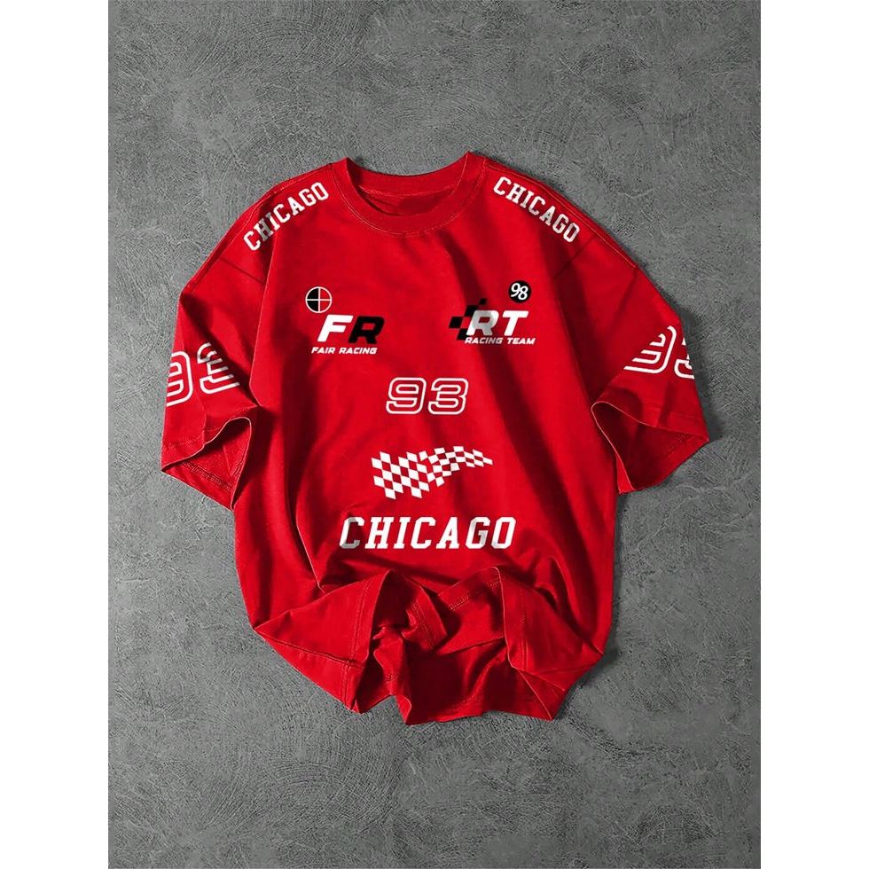 JUMBO เสื้อยืดขนาดใหญ่เสื้อยืดเกาหลี CHICAGO 93 เสื้อยืด DITRO เสื้อยืด ML XL 2XL 3XL 4XL 5XL 6XL 7X