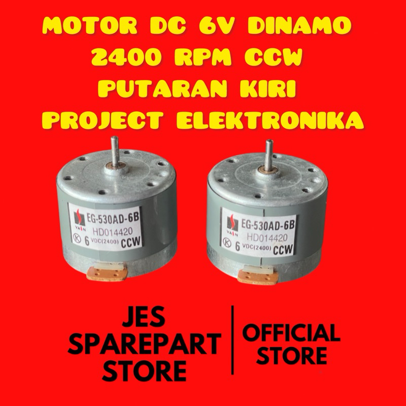 6V 9V DC MOTOR DYNAMO 2400 RPM CCW LEFT ROTATION โครงการไฟฟ้า