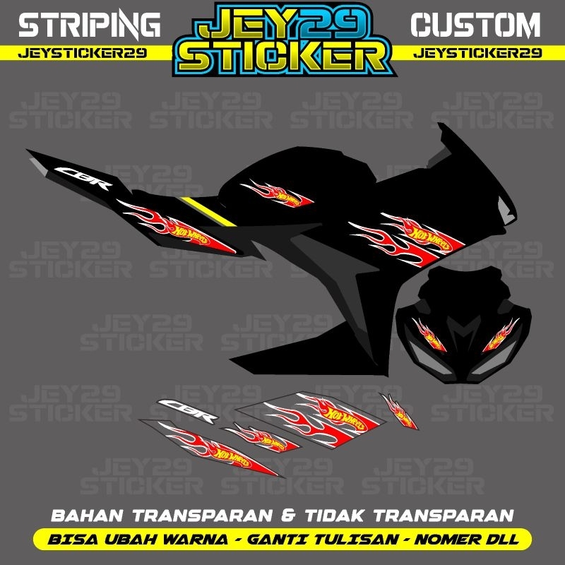 STRIPING CBR 150R FACELIFT HOTWHEELS CUSTOM AS YOU LIKE