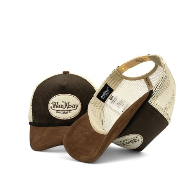 Wankbay Trucker Hat Corduroy Clothing High Quality Tawny