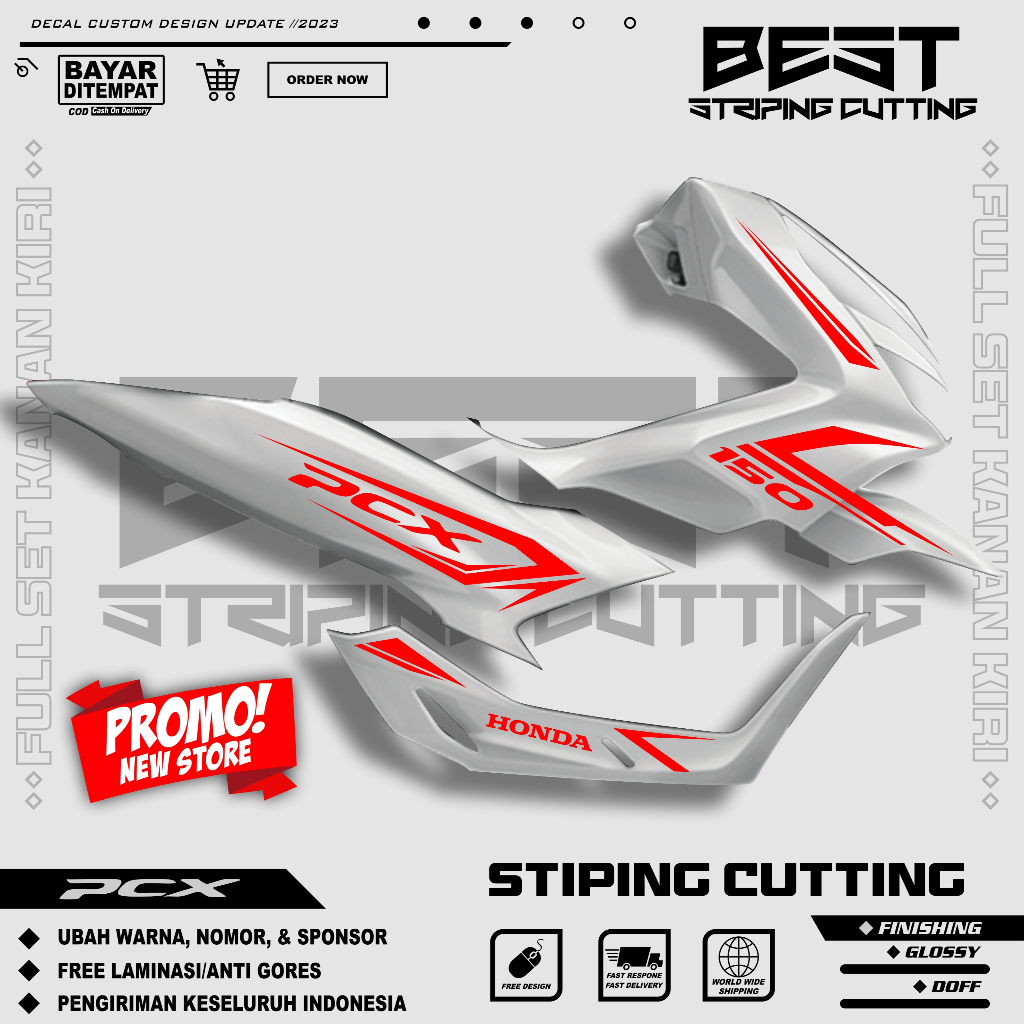 CUTING PCX 150 2017 SIMPLE CUTTING STICKER (14c)