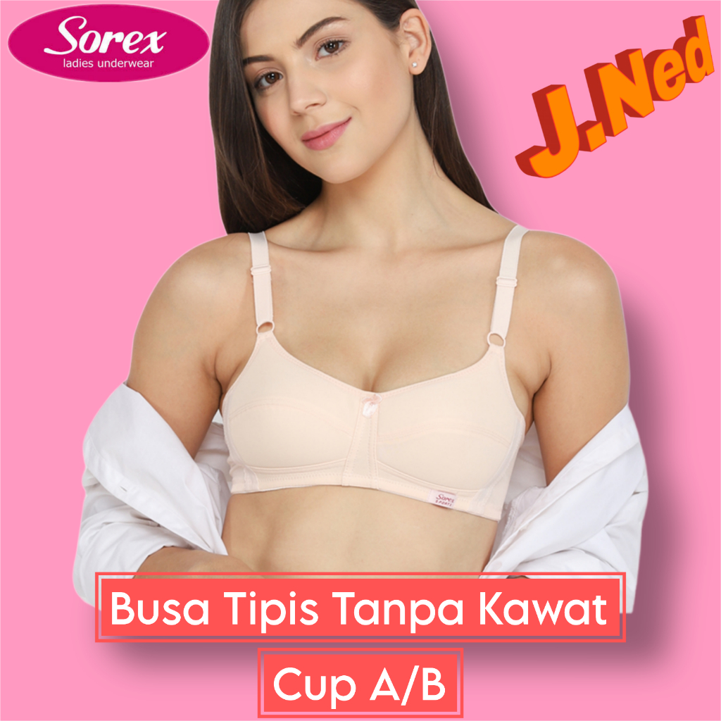 J119 Sorex Forexer Series Wireless Foam Bra Cup B Two Hooks Size 34 36 38 40