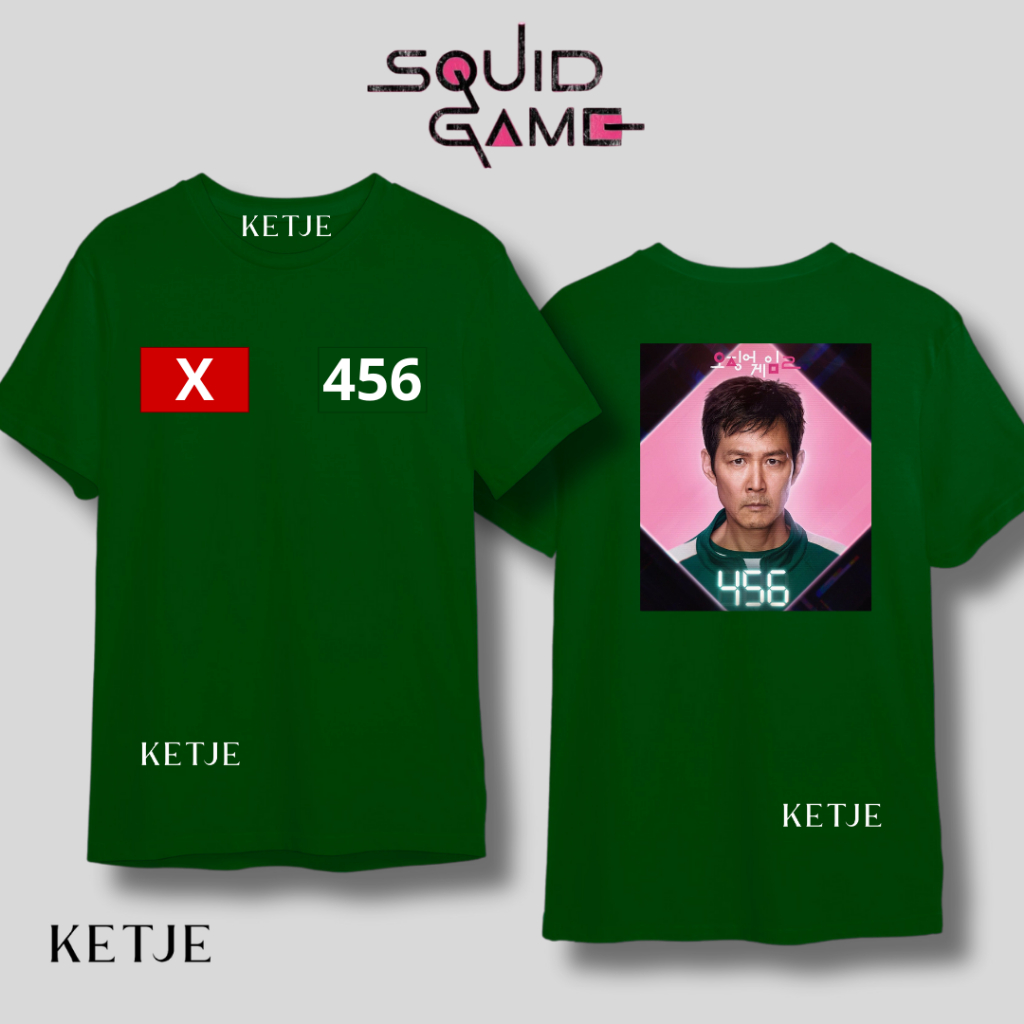 เสื้อยืดเกมปลาหมึกเกาหลี Kdrama / เสื้อยืดเกมปลาหมึก Lee jung Jae Seong Gi Hun 456 Lee Myung Gi 333 