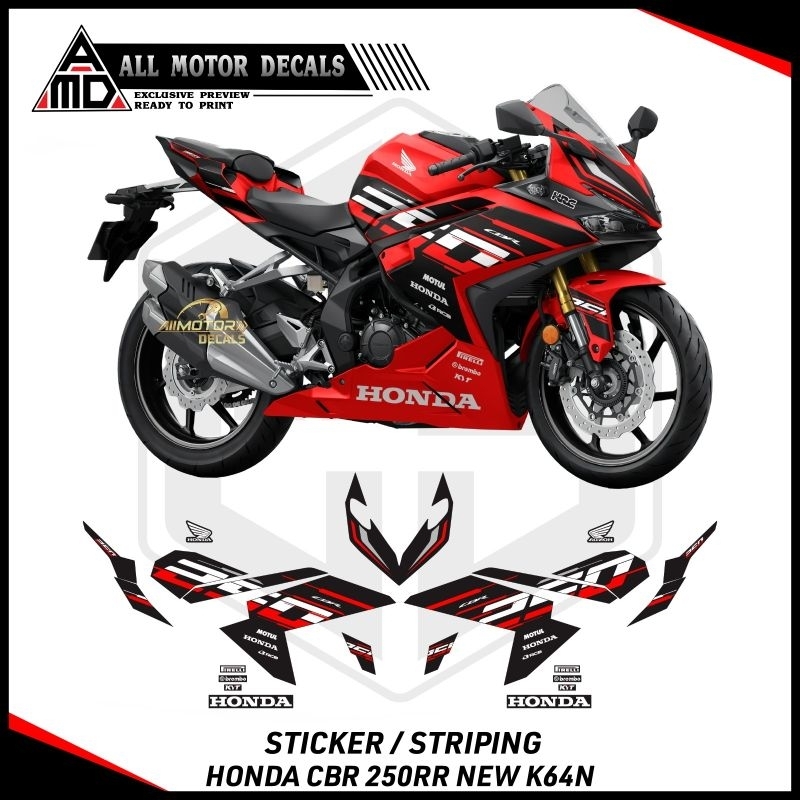 CBR 250RR ใหม่ 2023,2024,2025 สติ๊กเกอร์ / HONDA CBR250RR STRIPING GRAPHICS 250 / ใหม่ CBR 250 RR MO