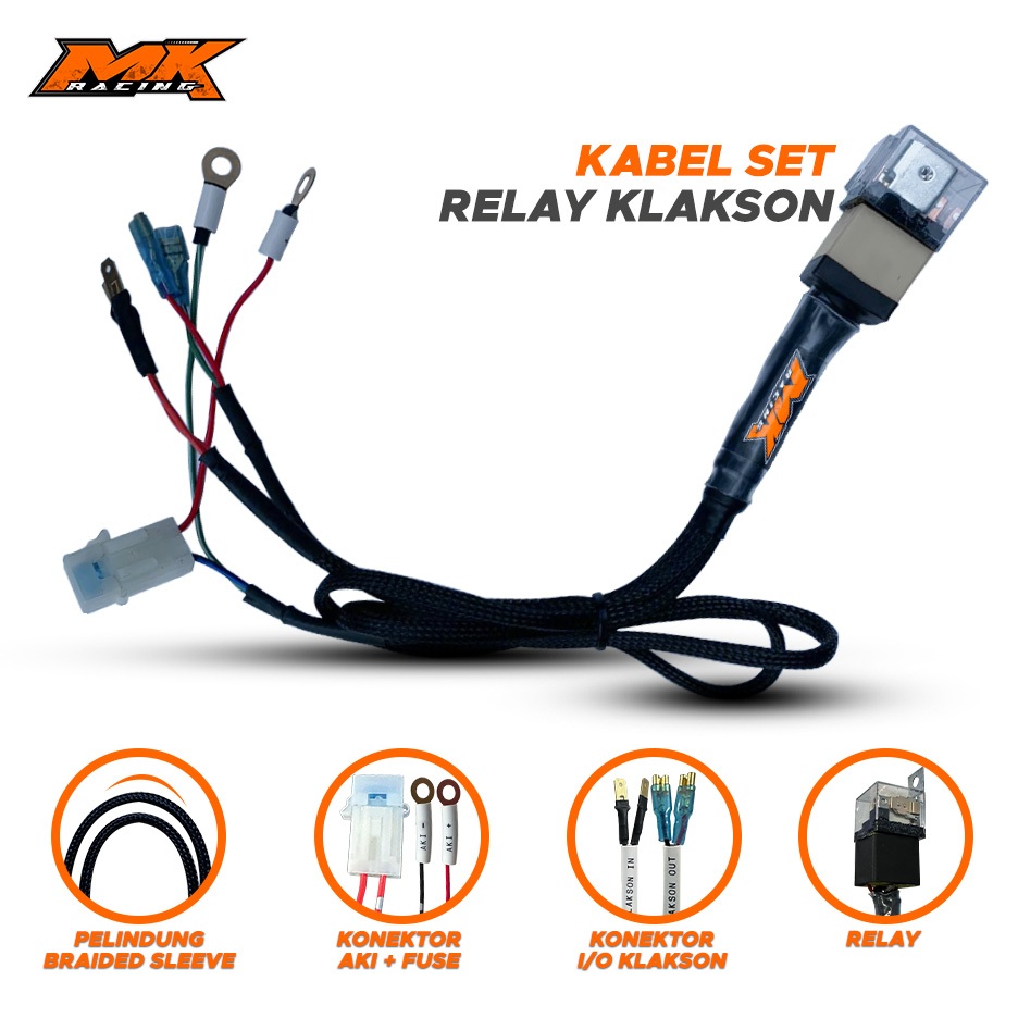 MK Racing Universal Double/Single Horn Output Relay Cable Set