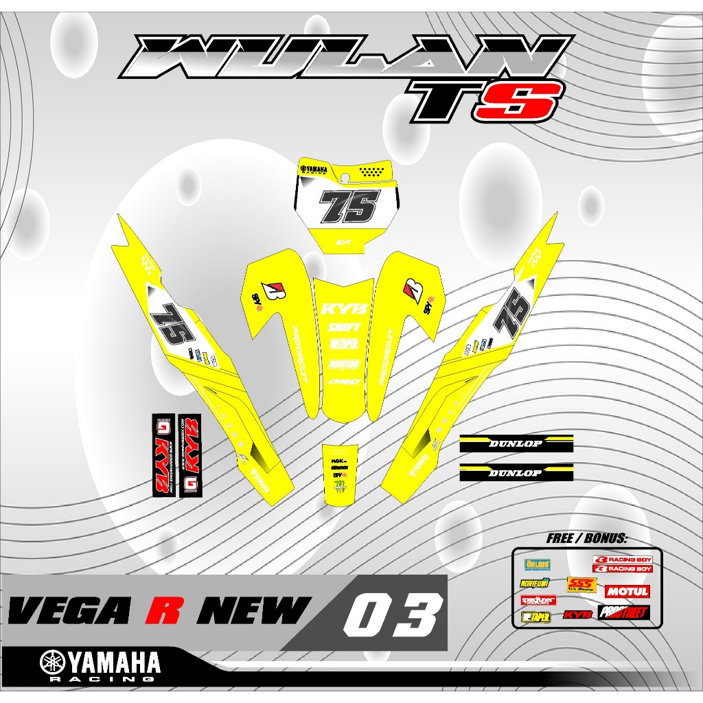 สติ๊กเกอร์ใหม่ล่าสุด สติ๊กเกอร์ RBT VEGA R ใหม่/ใหม่ RBT KX KLX 150 KLX BF KLX GORDON DTRACKER KX YZ