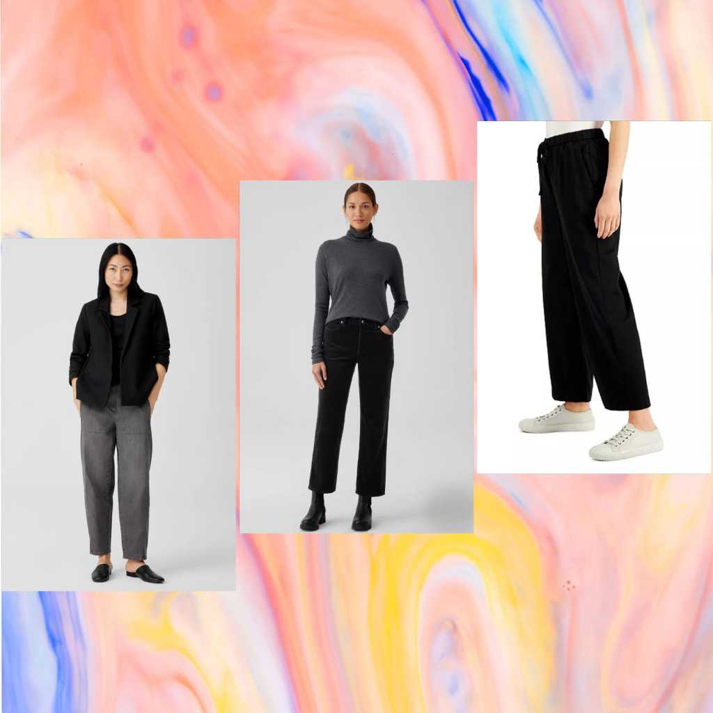 กางเกง Eileen Fisher Organic Cotton Tapered Mix Variants