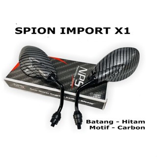 Hitam กระจกมองหลังรุ่น X1 Yamaha black leaf Carbon Nouvo Mio soul smileMio Jupiter MX Jupiter Z nmax Aerox