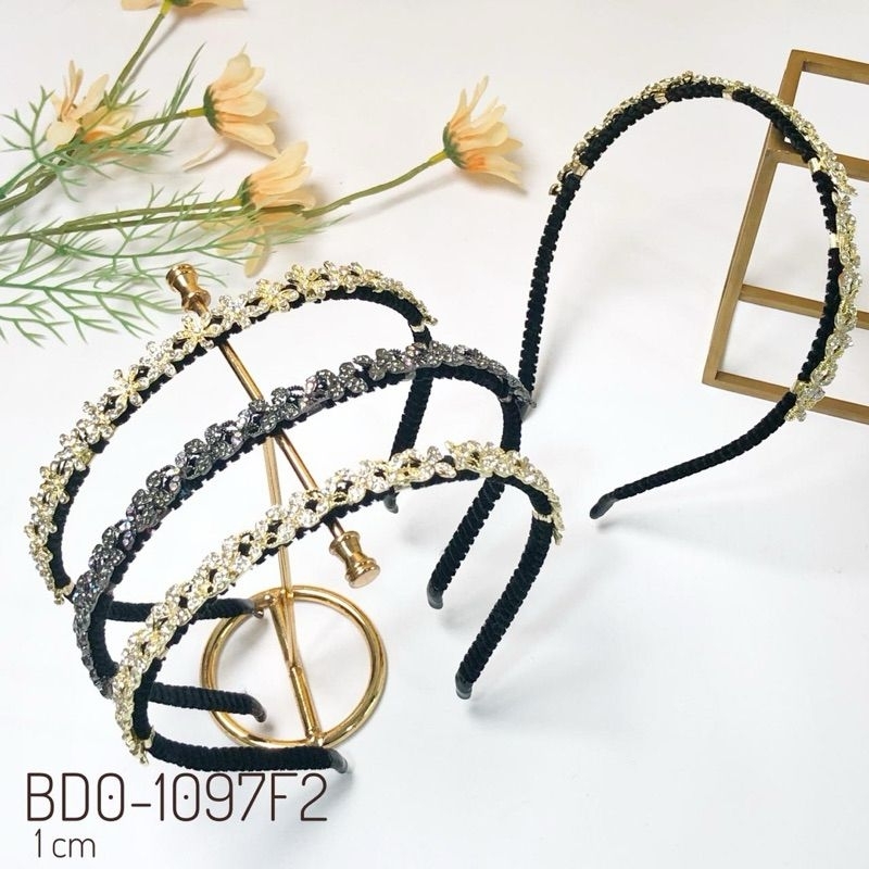 BD0-1097F2 Pearl Rhinestone Baty Crystal Gem ที่คาดผมสไตล์เกาหลีหรูหรา