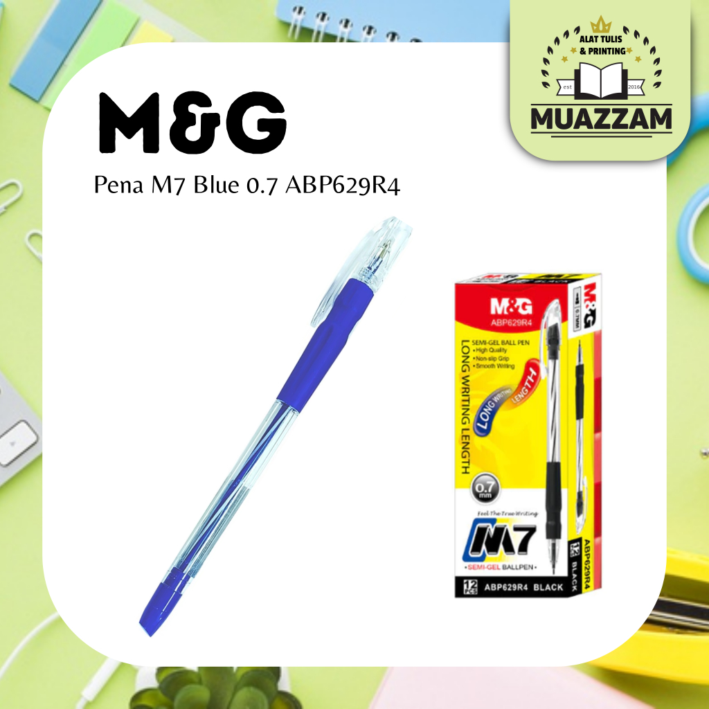 ปากกา M&G M7 สีน้ําเงิน 0.7 ABP629R4