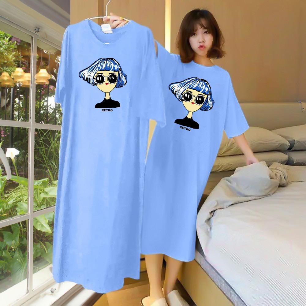 Gsc - ชุดเดรสผู้หญิง Jumbo Retro DTF