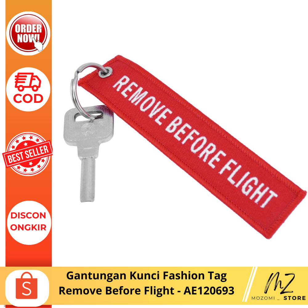 GANTUNGAN Fashion Tag Remove Before Flight Keychain / อุปกรณ์เสริมกุญแจ