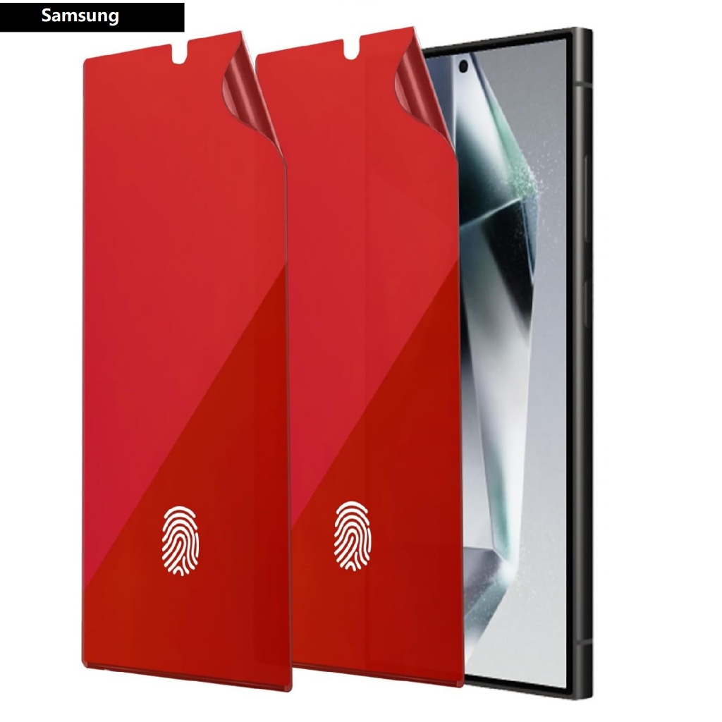 LAYAR News Hydrogel Assembly Gradient Red "MIROR" Samsung S25 S25+ S25ULTRA S24 S24FE S24+ S23 S23FE