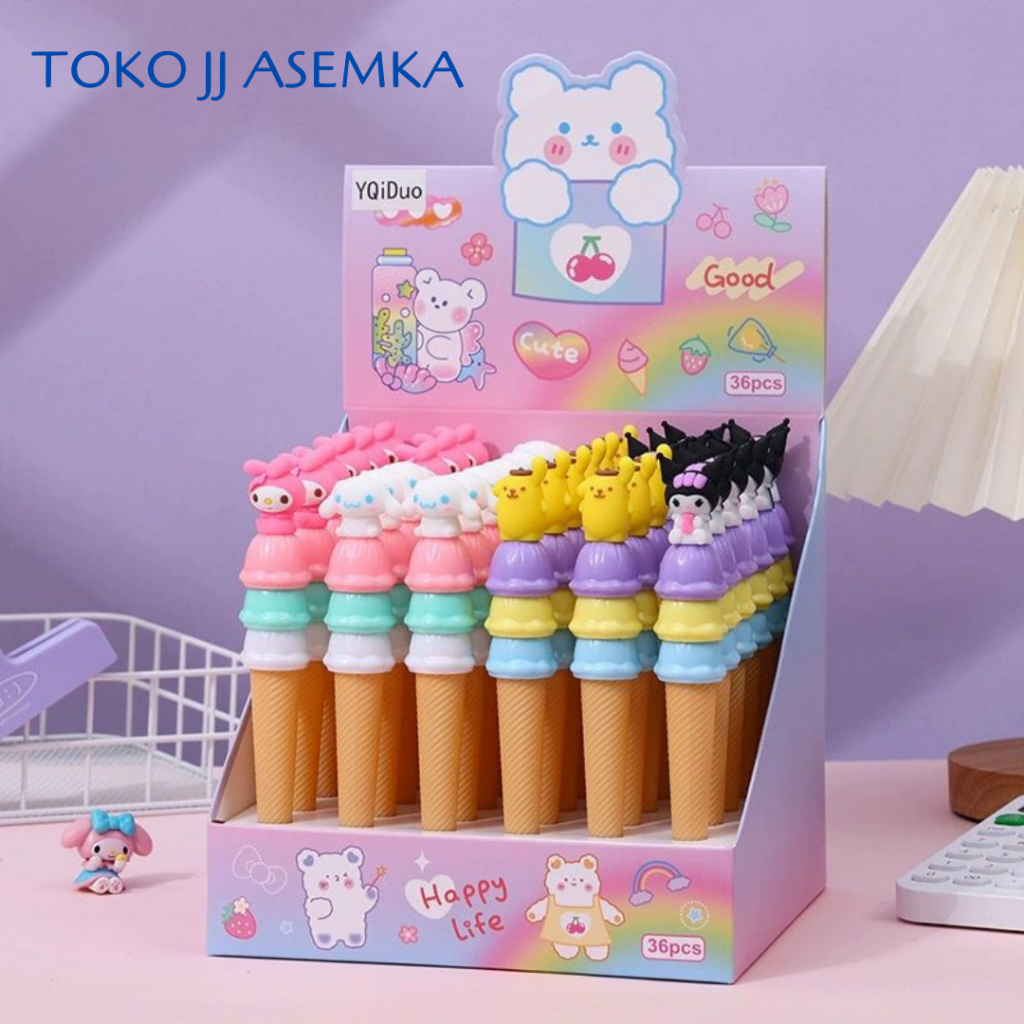 SANRIO V1 KUROMI CINNAMOROLL MELODY PURINA ICE CREAM CONE PEN WHOLESALE PEN