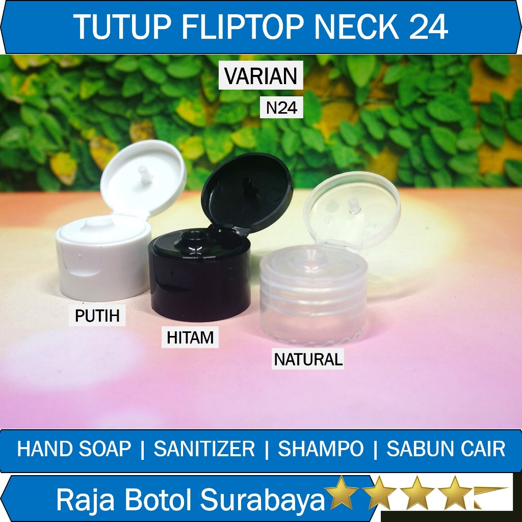 Min 10 ชิ้น Fliptop ขวดหมวก N24 N18 ขนาดคอ 24 18 Variants N สีดําสีขาวสีธรรมชาติ