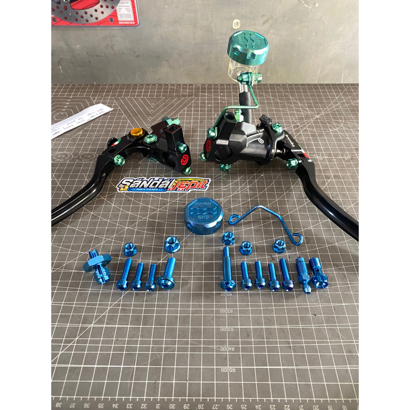 BOLT TITANIUMS สําหรับเบรค BREMBO RCS19 BREMBO AGV TITANIUM BOLT CLAM HANDLE MASTER BOLT TITANIUM กา