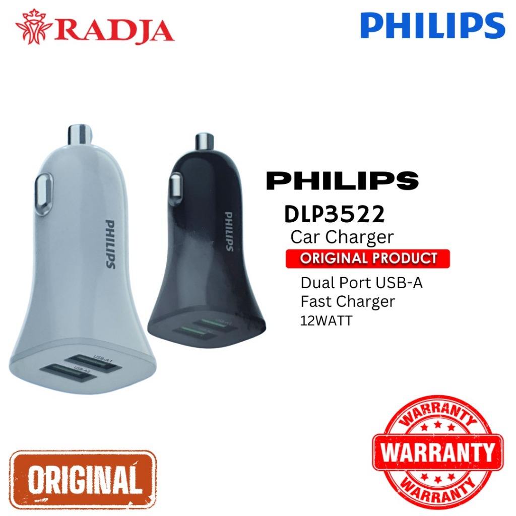 ที่ชาร์จในรถยนต์ Philips 12W DLP3522