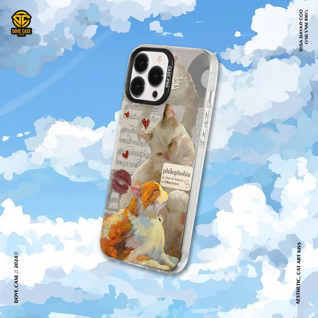 CASE HOLOGRAM CAT KISS HP OPPO RENO 8T 4G 5G 4F A5S A78 4G A11K A12 A18 A31 2020 A55 A57 A58 5G A77S