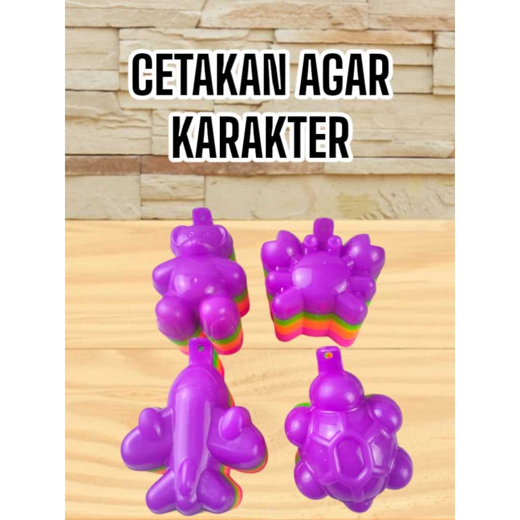 (12 ชิ้น) Character Cake แม่พิมพ์พลาสติก/Jelly Jelly/Animal Motif Character