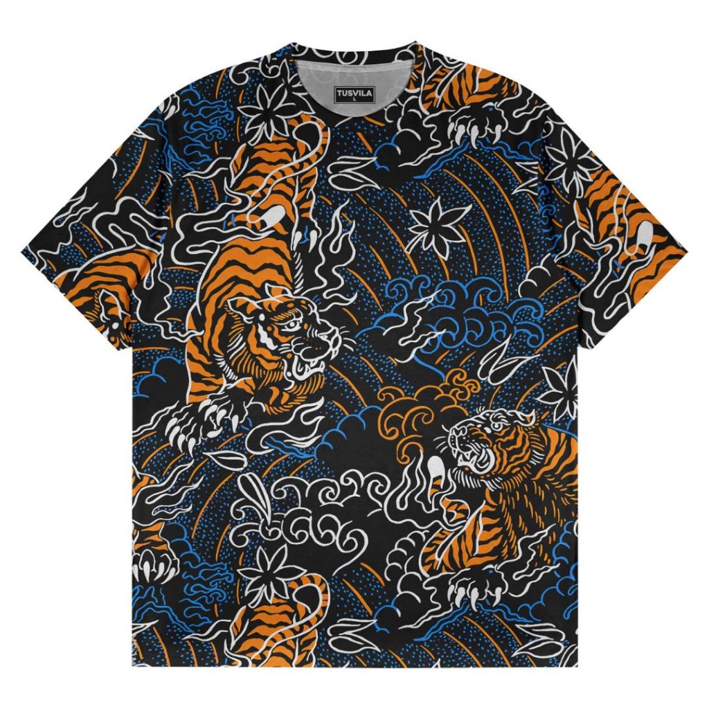 เสื้อยืดแขนสั้นพิมพ์ลายเต็มตัวสําหรับผู้ชายและผู้หญิง - TS 233