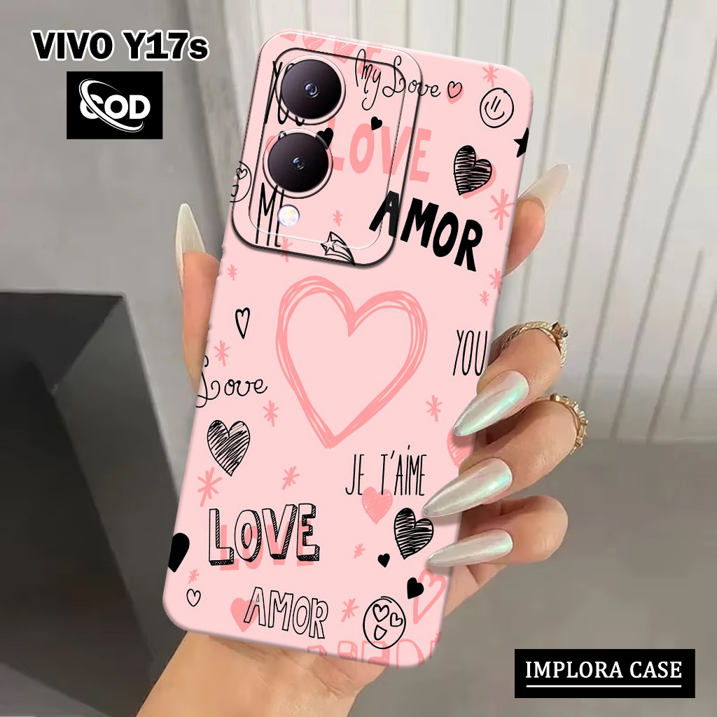 HP IMPLORA CASE - เคส Vivo Y17s ล่าสุด - เคสแฟชั่น AESTHETIC - Pro Camera Softcase - เคสโทรศัพท์ Viv