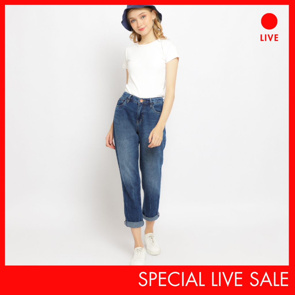 [CLEARANCE] Special Live Sale C2 Zivani Blue Jeans Boyfriend Women