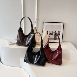 Tas JAMYNA Kualitas Premium Tote Bag Kuliah Wanita Kekinian - Tas Bahu Wanita Trend Fashion Bahan Glossy Cocok Untuk OOTD