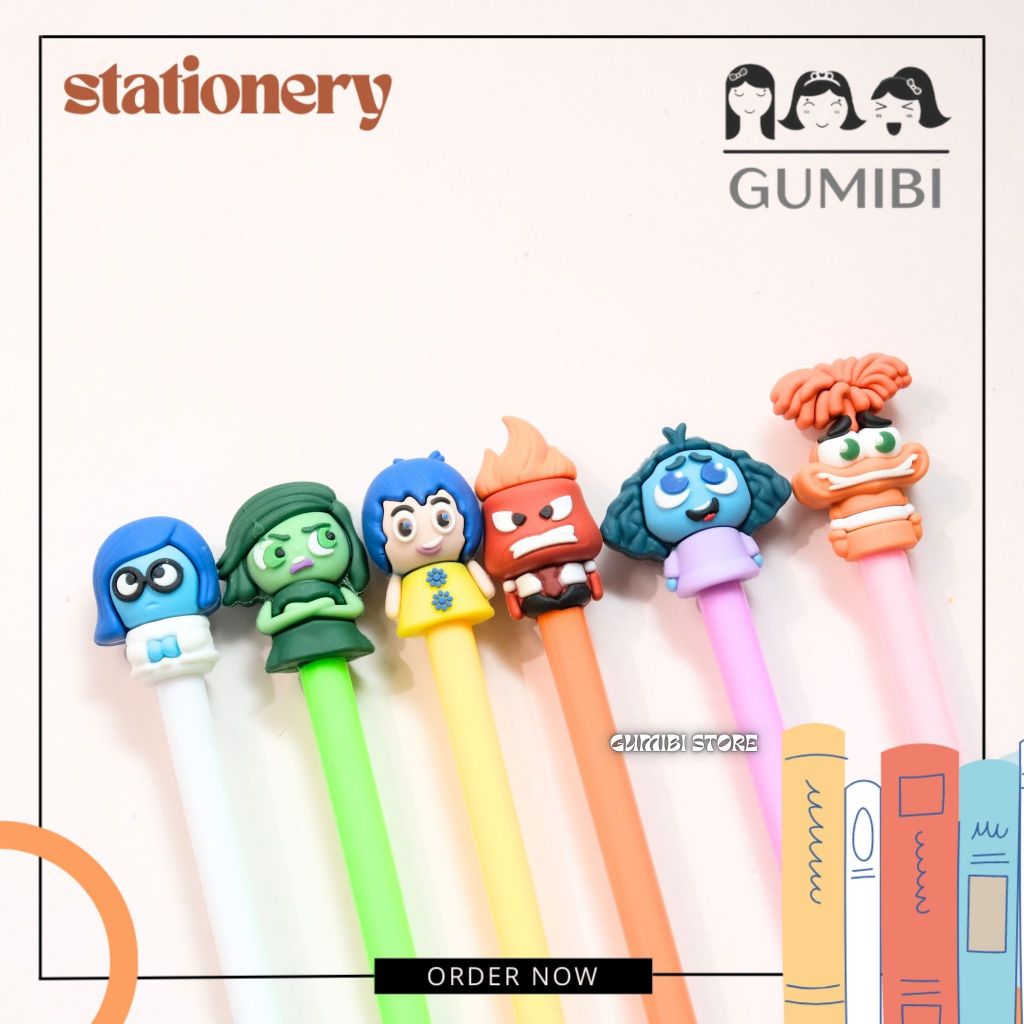 ปากกาเจล INSIDE OUT GEL PEN CHARACTER BALLPEN EMOJI CUTE EXPRESSION CUTE INSIDE OUT CHARACTER PEN