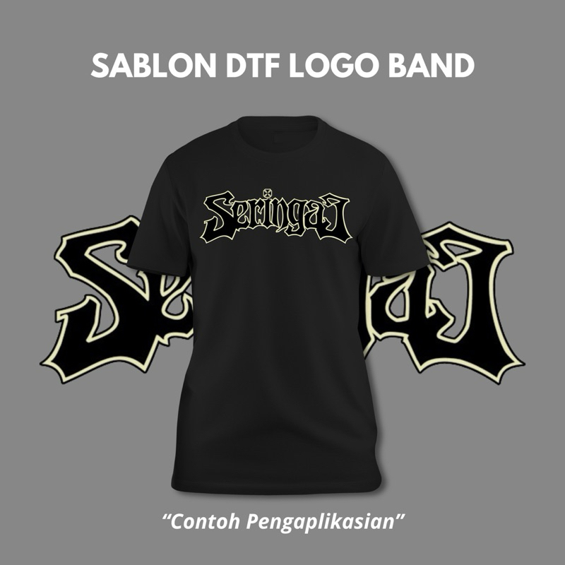 DTF Screen Printing Logo Band indie Seringai DTF Sticker Iron preesthetic