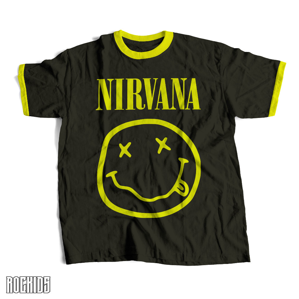 Nirvana - ringer tee - เสื้อยืดผู้ใหญ่และเด็ก nirvana - เสื้อยืด nirvana - เสื้อยืด nirvana - เสื้อย