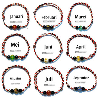 Gelang Tridatu Tibet Bulan Kelahiran Januari - Desember / Birth Bracelet