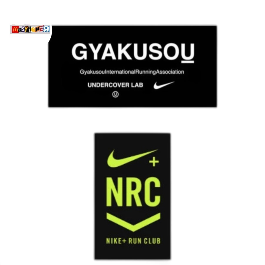 NIKE + RUN CLUB x undercover gyakusou สติ๊กเกอร์วิ่งโลโก้