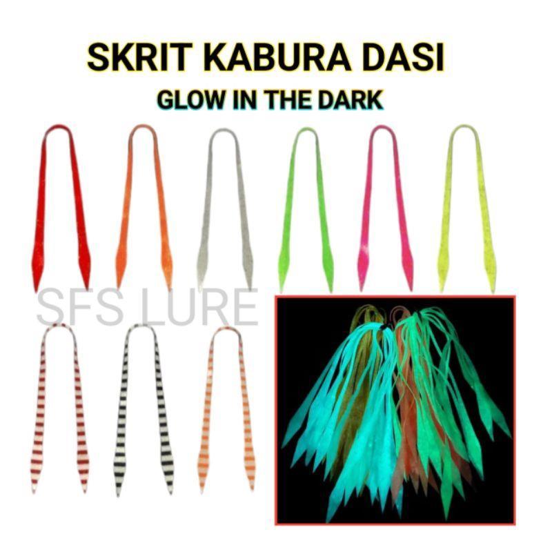 Skrit kabura tie assist hok โลหะ jig skrit ซิลิโคน skrit เรืองแสงในที่มืด skrit ตกปลา fur assist hok