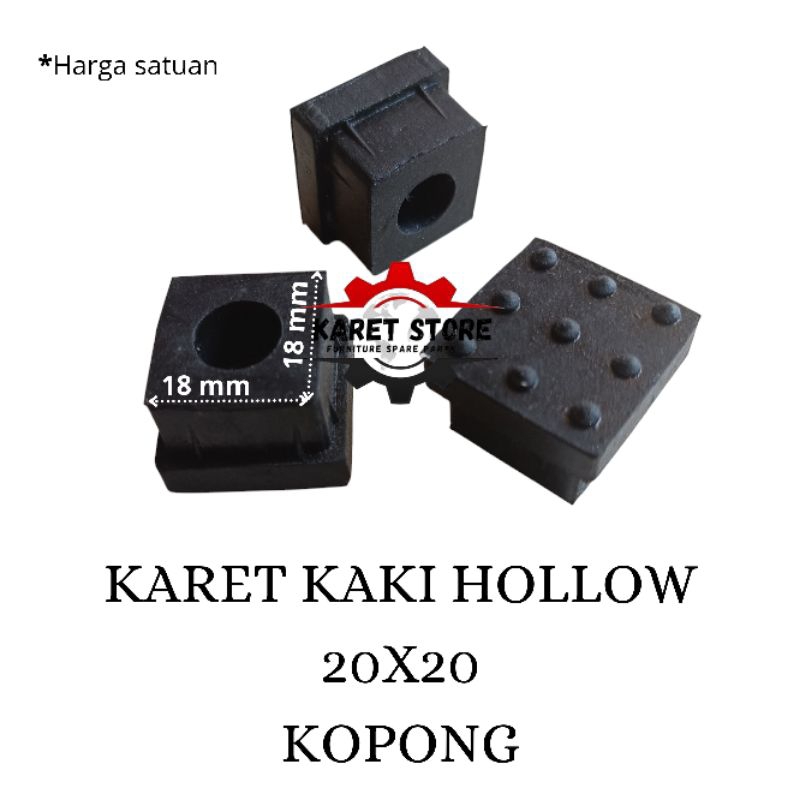 HOLLOW RUBBER LEGS 20X20 MM KOPONG/CHAIR FOOT MAT RUBBER/TABLE FOOT MAT RUBBER/CLOOT