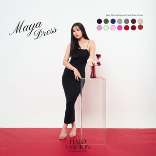 [HaloFashion] Maya Sexy Maxi Bodycon Dress Basic Dress Korean Fashion